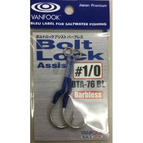 Anzol de Pesca Assist Bolt Vanfook Bta-76 #1/0 Made In Japan