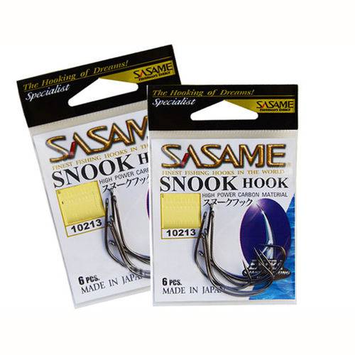 Anzol Sasame Snook Hook Nº 3/0 Black - 5 Unidades