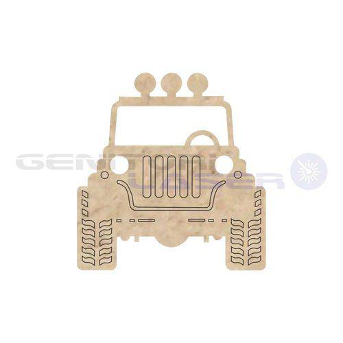 Ap295m Aplique Carro Jeep Safari Mdf Cru Pacote 10 Unidades