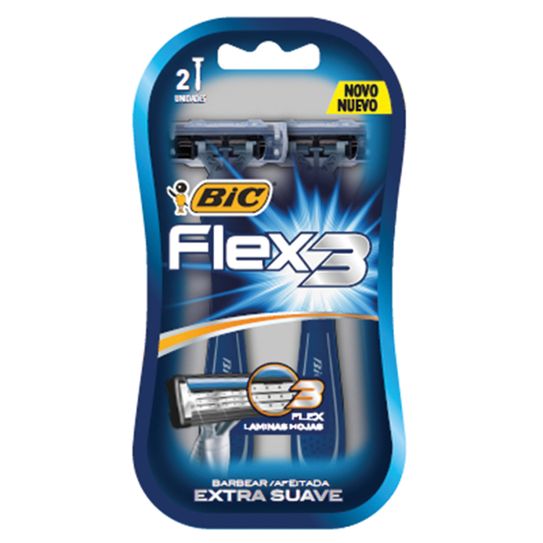 Aparelho de Barbear Bic Flex 3 com 2 Unidades