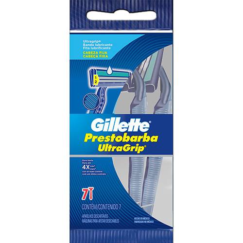 Aparelho de Barbear Descartável Gillette Prestobarba Ultragrip - 7 Unidades