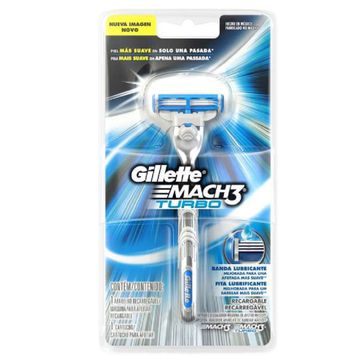 Aparelho de Barbear Gillette Mach3 Turbo Aloe Sensitive