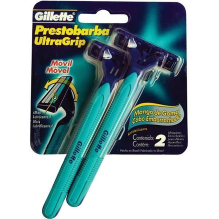 Aparelho de Barbear Gillette Prestobarba Ultragrip Móvel 2 Unidades