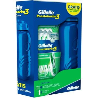 Aparelho de Barbear Sensecare Gillette 4un. com Squeeze
