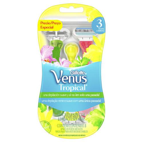 Aparelho de Barbear Venus 3 C/3 Tropical 1x1un*