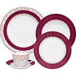 Aparelho de Jantar e Chá Flamingo Dama de Honra 30 Peças - Oxford Porcelanas