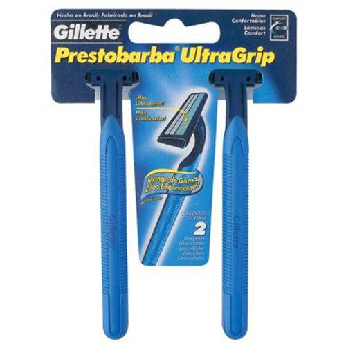 Aparelho Gillette Prestobarba Ultragrip com 2 Unidades