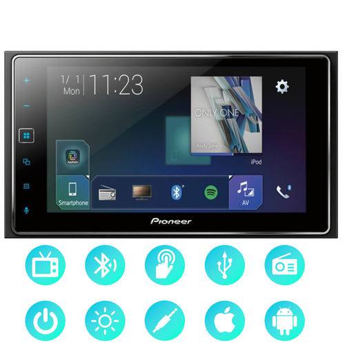 Aparelho Pioneer SPH-DA138TV Media Receiver Waze Car Play