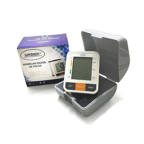 Aparelho Pressão Digital de Pulso Automatico Detector Arritmia Cardiaca Nível Hipertensão Batimento