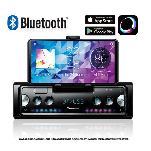 Aparelho Som Pioneer Bluetooth Sph-c10bt Smart Receiver Automotivo
