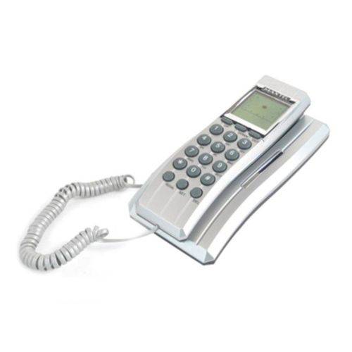 Aparelho Telefone C/ Fio Id Chamadas - Mt-1006 - Prata - Maxtel
