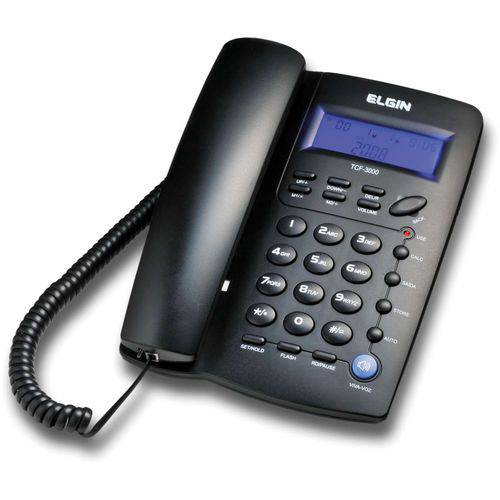 Aparelho Telefonico com Fio Tcf-3000 C/id.chamadas Preto Elgin Unidade