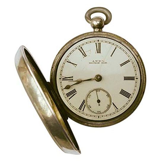 Aplique Decoupage Litoarte APM8-958 em Papel e MDF 8cm Relógio Bolso Aberto Vintage