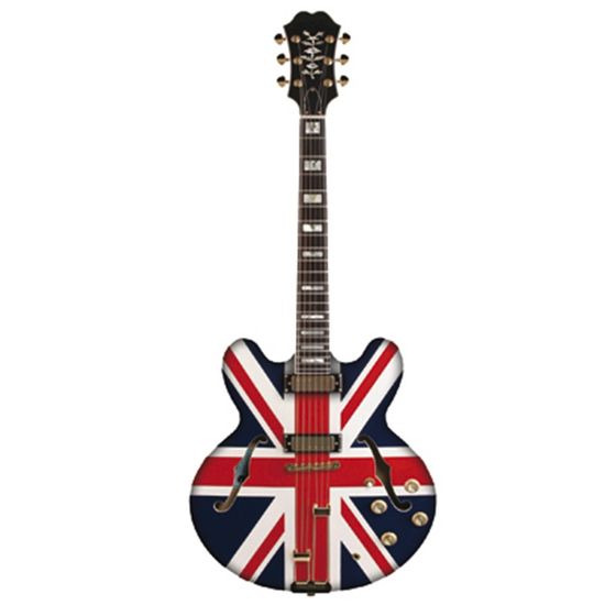 Aplique Decoupage Litocart LMAPC-434 em Papel e MDF 10cm Guitarra Inglaterra