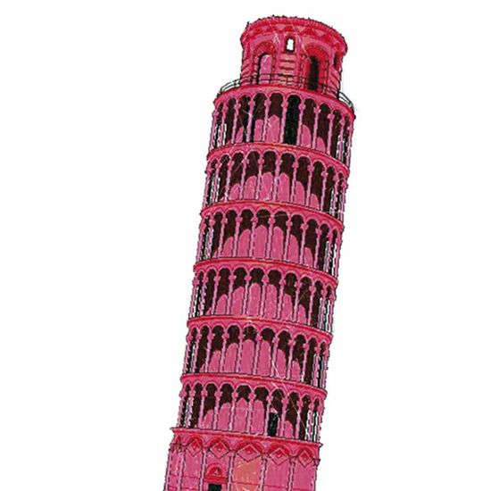 Aplique Decoupage Litocart LMAPC-429 em Papel e MDF 10cm Torre de Pisa