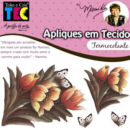 Aplique em Tecido By Mamiko - Tulipas Amarelas