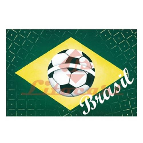 Aplique Madeira e Papel Futebol Brasil LMAPC-93 Litocart