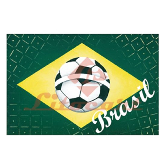 Aplique Madeira e Papel Futebol Brasil LMAPC-93 Litocart
