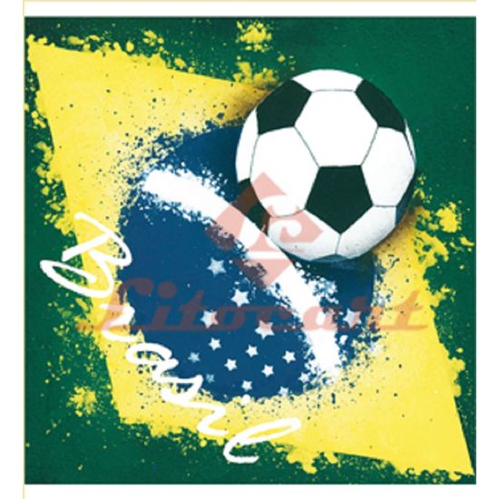 Aplique Madeira e Papel Futebol Brasil LMAPC-90 Litocart