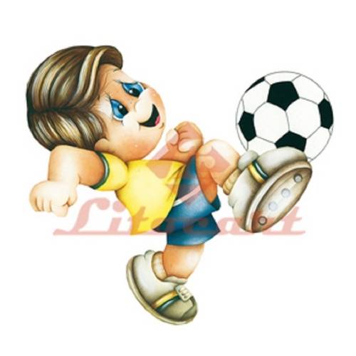 Aplique Madeira e Papel Futebol Brasil Lmapc-97 Litocart