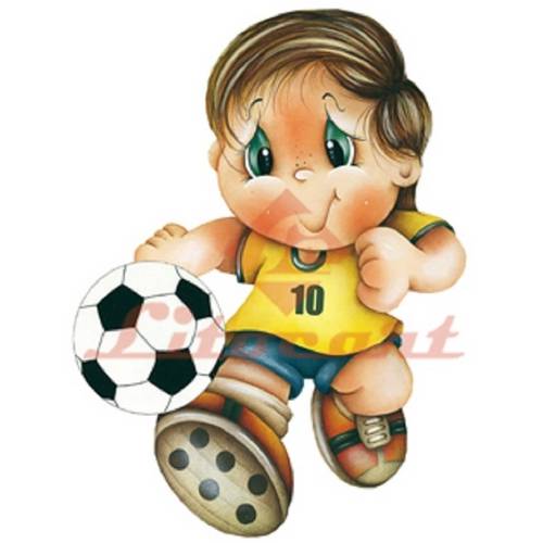 Aplique Madeira e Papel Futebol Brasil Lmapc-98 Litocart