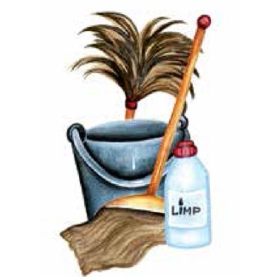 Aplique Madeira e Papel Limpeza Lmapc-189 - Litocart