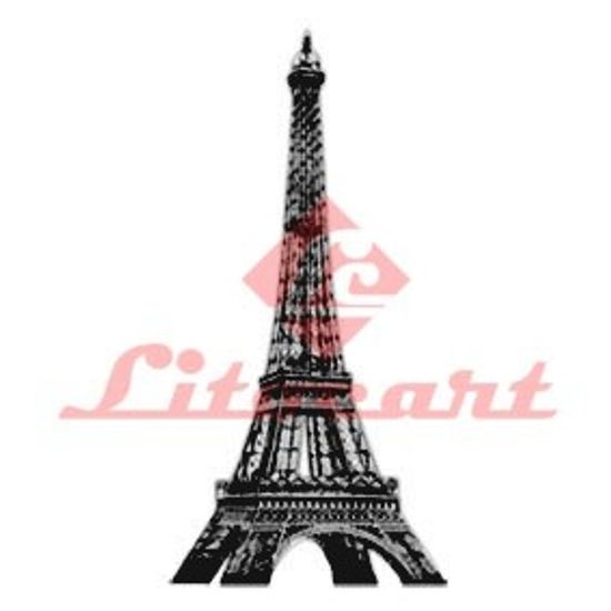 Aplique Madeira e Papel Torre Eiffel LMAPC-21 Litocart