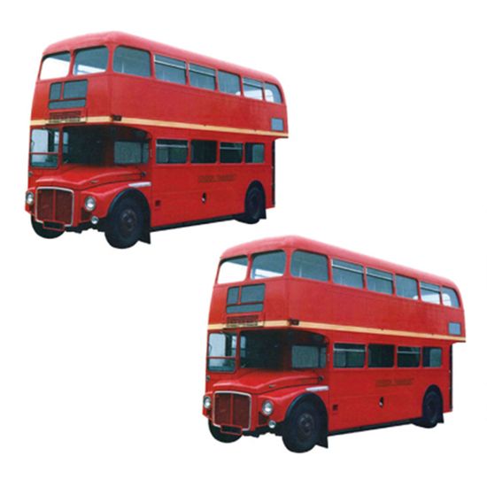 Aplique Mdf Decoupage com 2 Unidades Onibus Londres Lmap-067 - Litocart