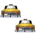 Aplique Mdf Decoupage com 2 Unidades Táxi Amarelo Lmap-066 - Litocart