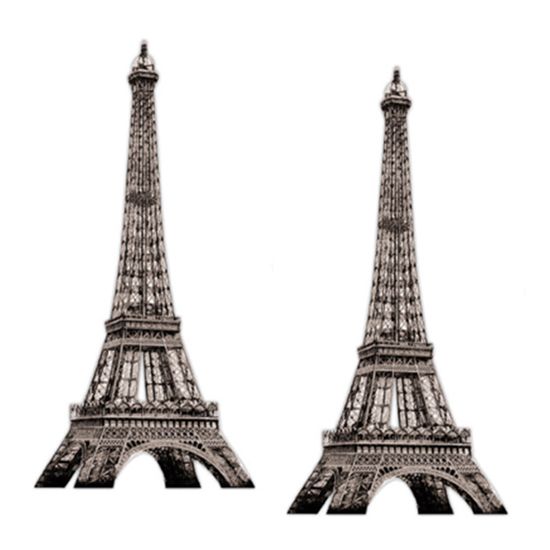 Aplique Mdf Decoupage com 2 Unidades Torre Paris Lmap-068 - Litocart