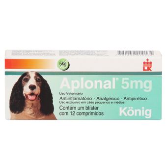 Aplonal König 5mg P/ Cães Pequenos e Médios C/ 12 Comprimidos