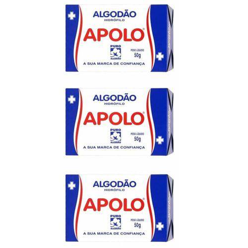Apolo Algodão Caixinha 50g (kit C/03)