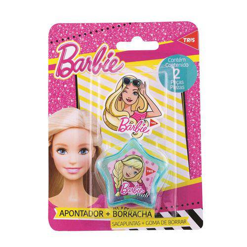 Apontador C/ Deposito + Borracha Barbie