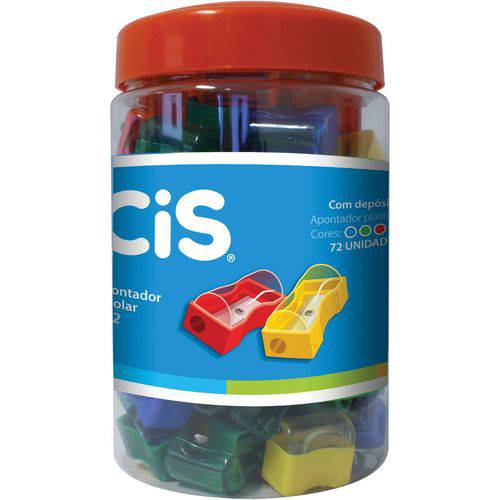 Apontador com Deposito Cis-362 Pequeno Plast.cores Sertic Pote-72