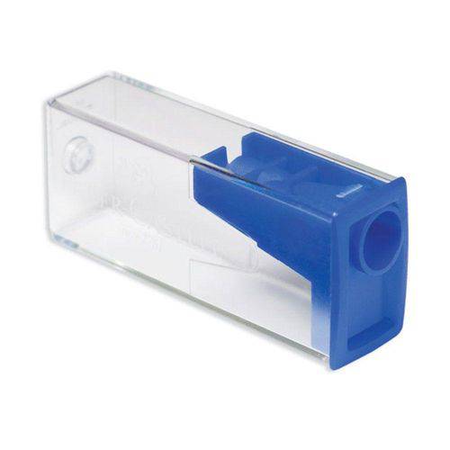 Apontador Plástico com Depósito Faber Castell Azul