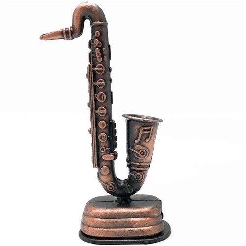 Apontador Retrô Miniatura Saxofone Envelhecido