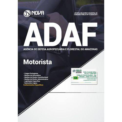 Apostila ADAF-AM 2018 - Motorista