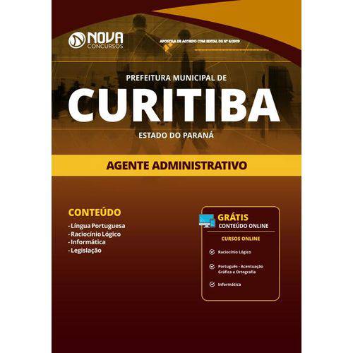 Apostila Agente Administrativo Concurso Curitiba - Pr 2019