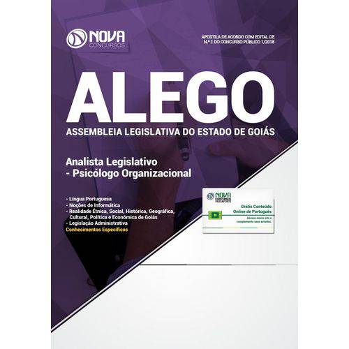 Apostila Alego 2018 - Analista Legislativo - Psicólogo