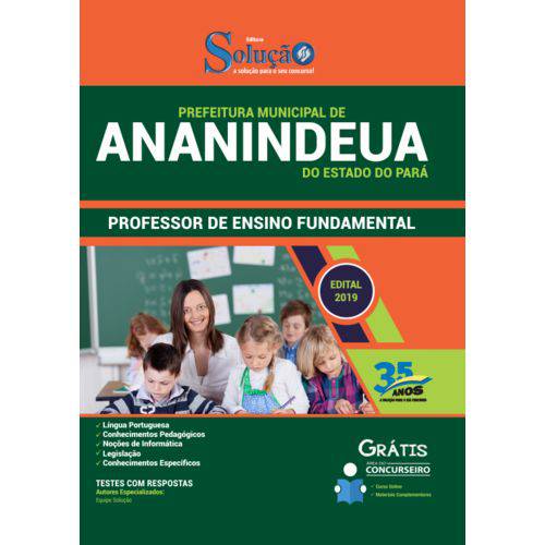 Apostila Ananindeua 2019 - Professor de Ensino Fundamental