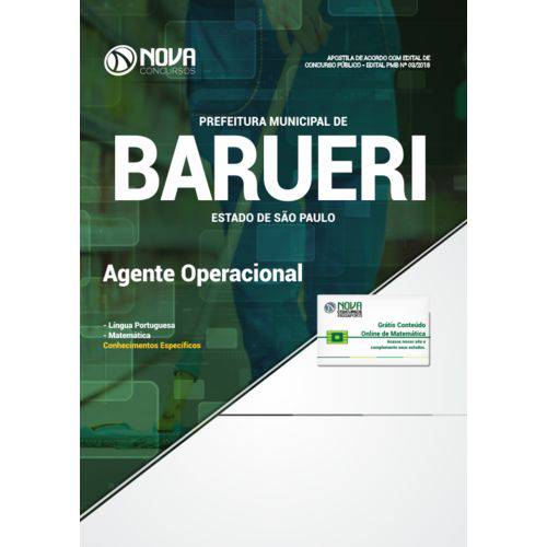 Apostila Barueri Sp 2019 - Agente Operacional