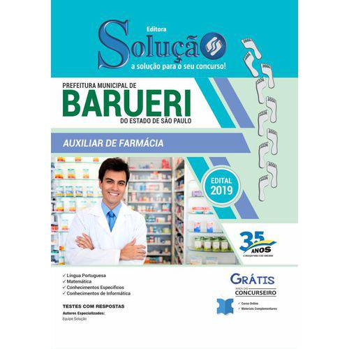 Apostila Barueri SP 2019 - Auxiliar Farmácia