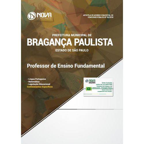 Apostila Bragança Paulista SP 2018 - Professor Fundamental