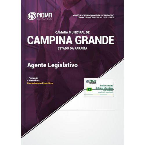 Apostila Câmara Campina Grande PB 2018 - Agente Legislativo