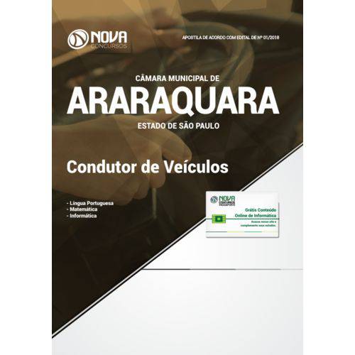 Apostila Câmara de Araraquara - Sp - Condutor de Veículos
