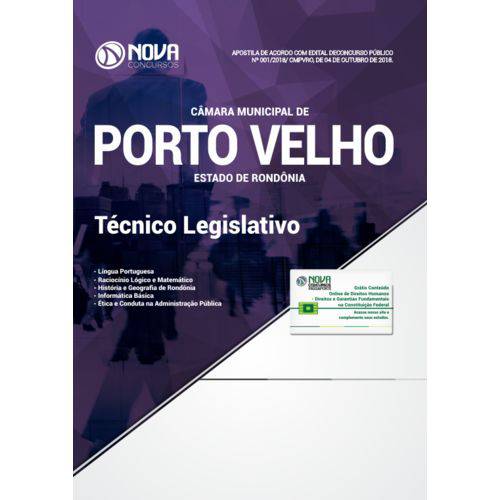 Apostila Câmara de Porto Velho - Ro - Técnico Legislativo