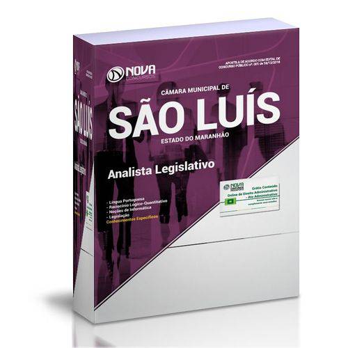 Apostila Câmara de São Luís MA 2018 Analista Legislativo