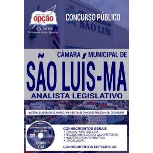 Apostila Câmara São Luis Ma 2019 Analista Legislativo