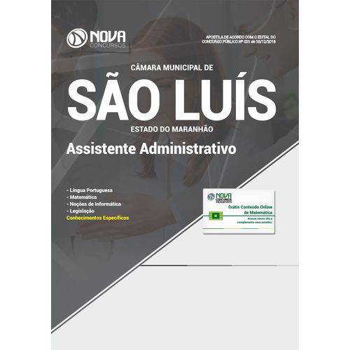 Apostila Câmara São Luís - Ma 2019 - Assist Administrativo