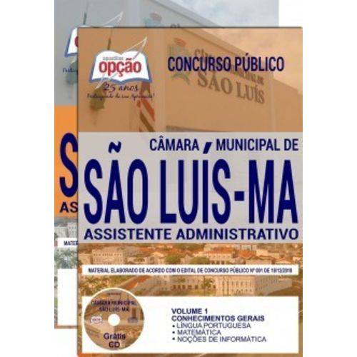 Apostila Câmara São Luis Ma 2019 Assistente Administrativo